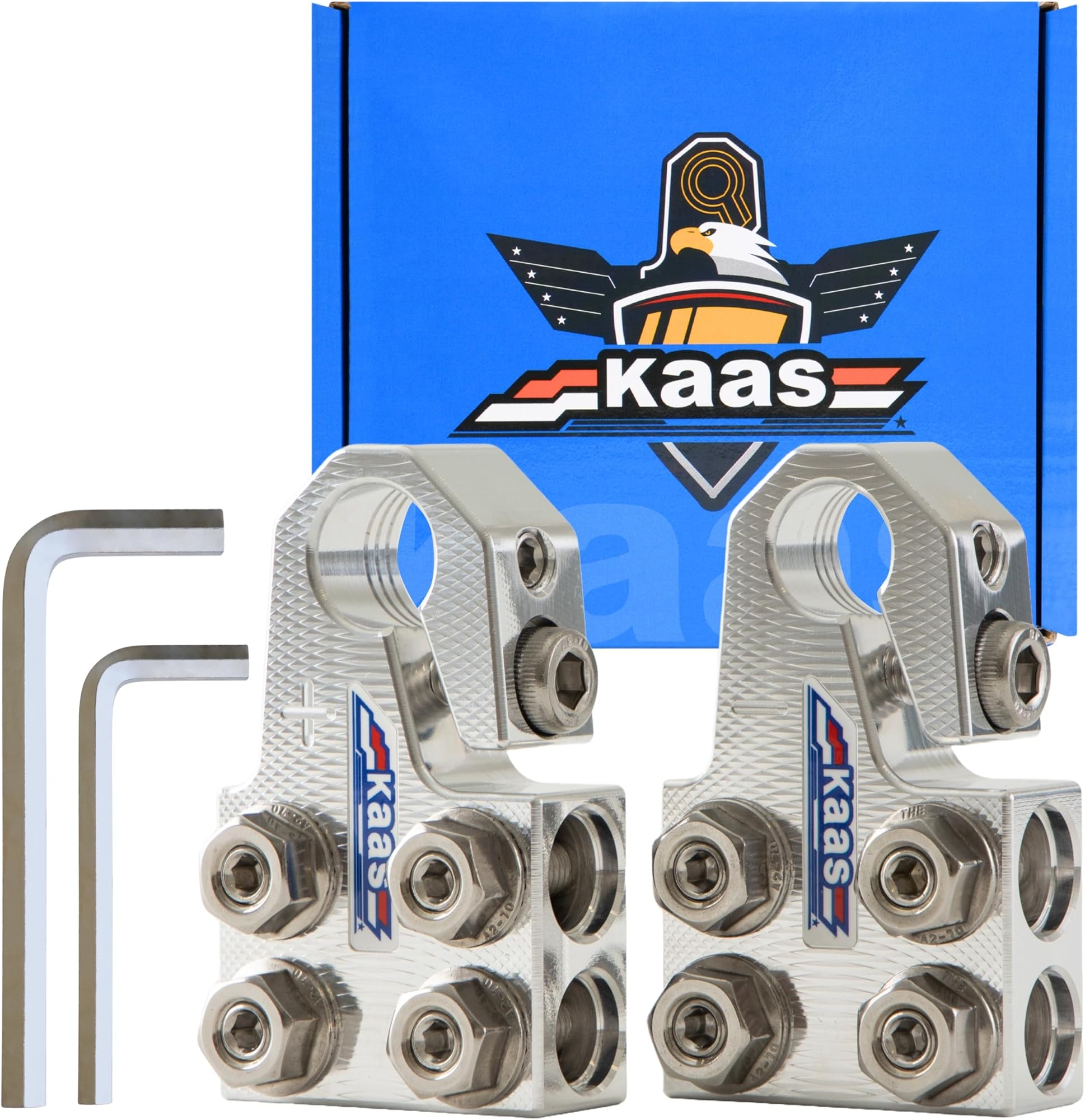 8-Way Battery Terminal Connector — Metallic Silver